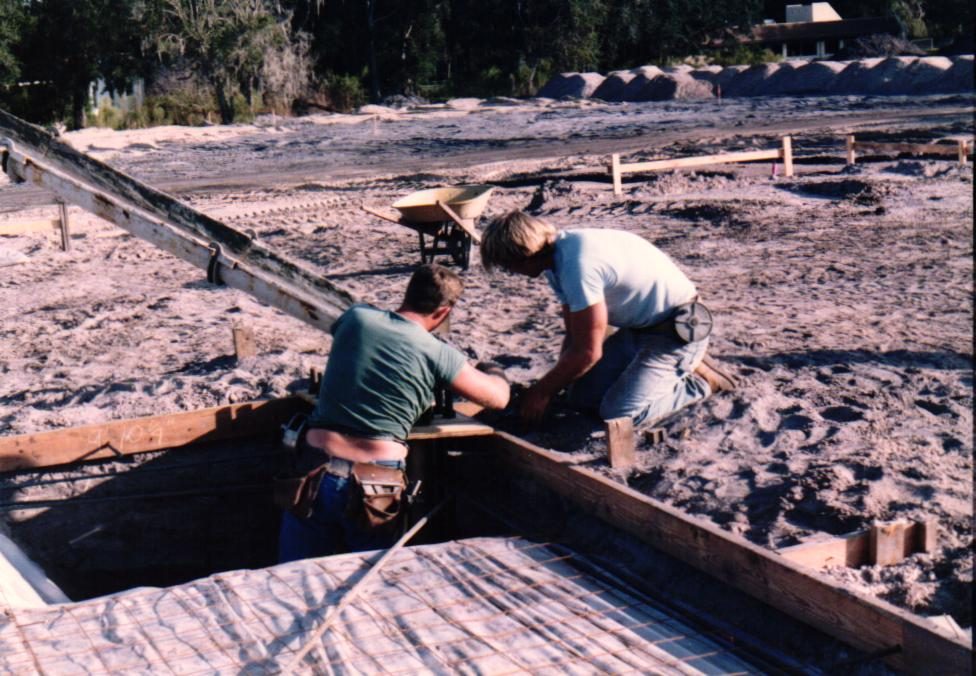 Layout on a new site, the first morning of a job