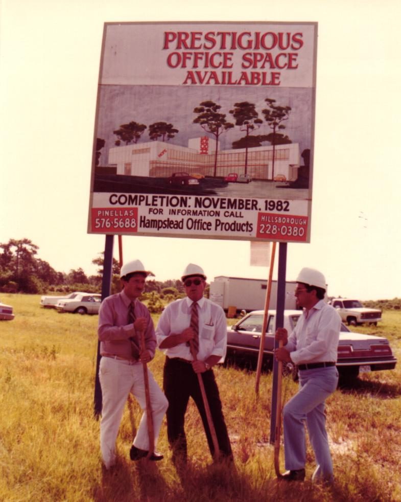 The sign that started it: completion promised for November 1982