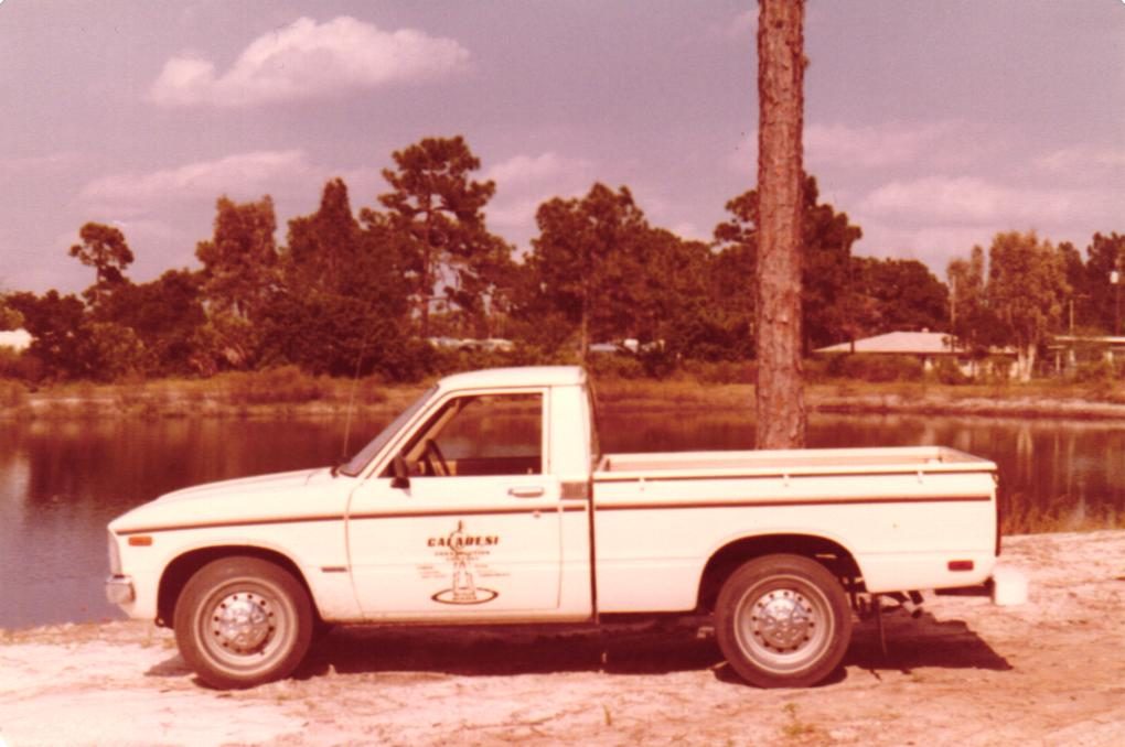 The original Caladesi truck, parked outside the first office